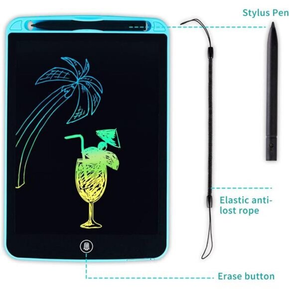 LCD Writing Tablet for Kids 10 Inch, Colorful Doodle Board Drawing Tablet (Blue) - Picture 3 of 6